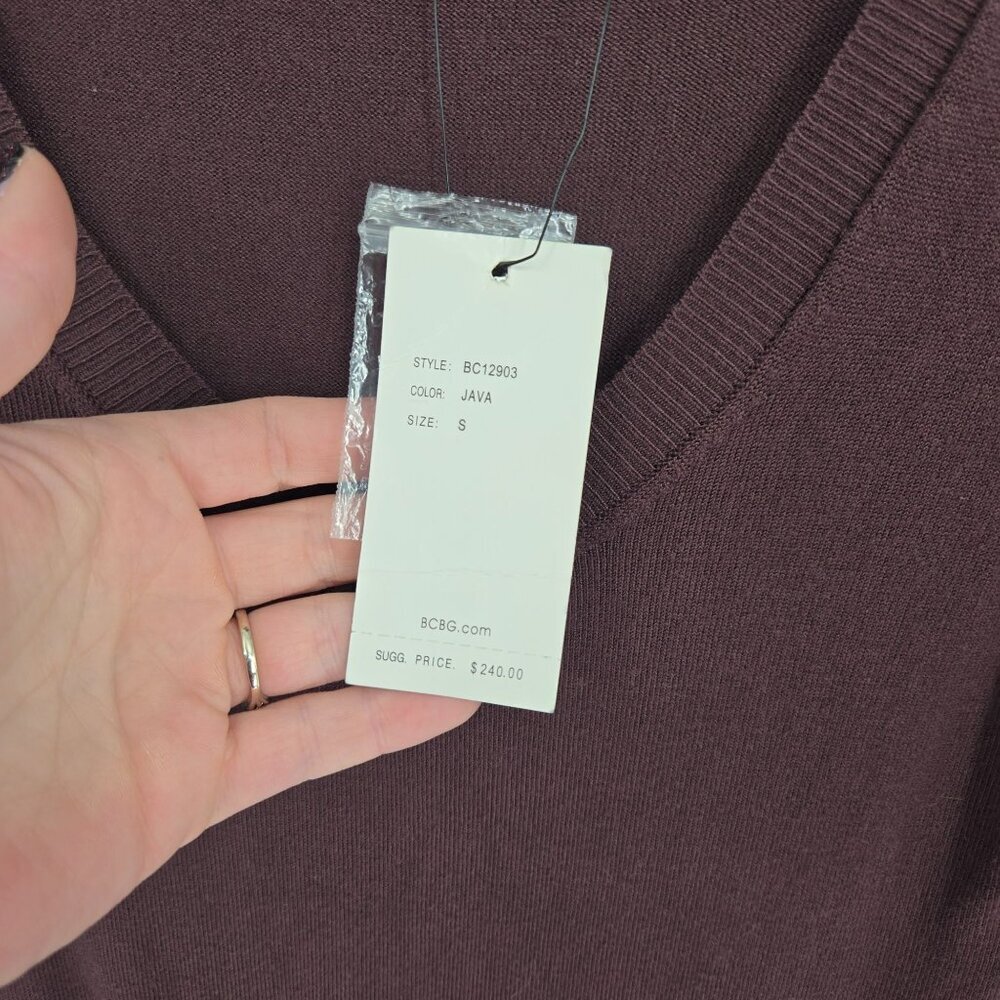 Bcbg maxazria womens small java brown long sleeve… - image 8